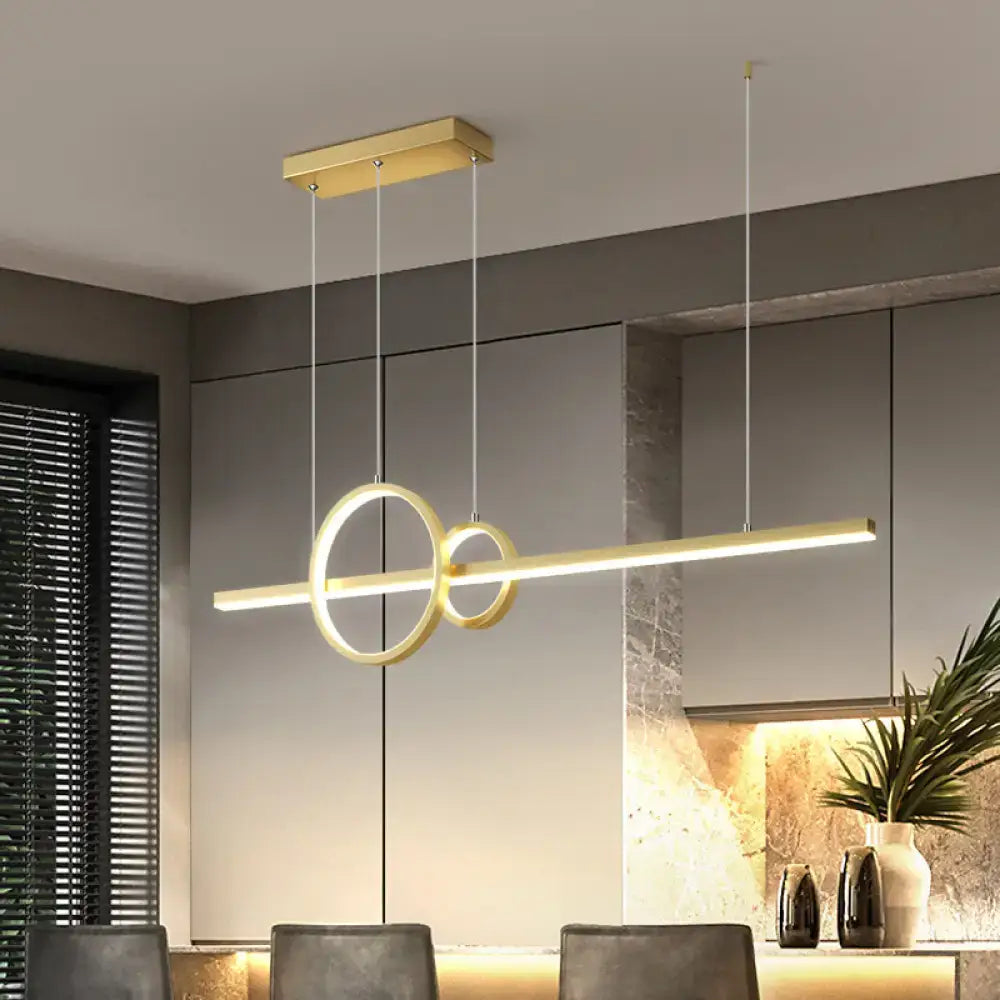 Black Gold Geometric Pendant