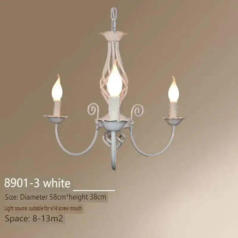 Black Iron Scroll Chandelier
