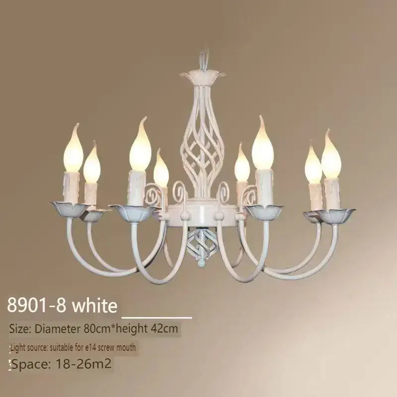 Black Iron Scroll Chandelier