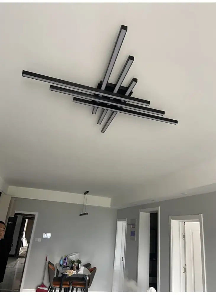 Black Square LED Chandelier