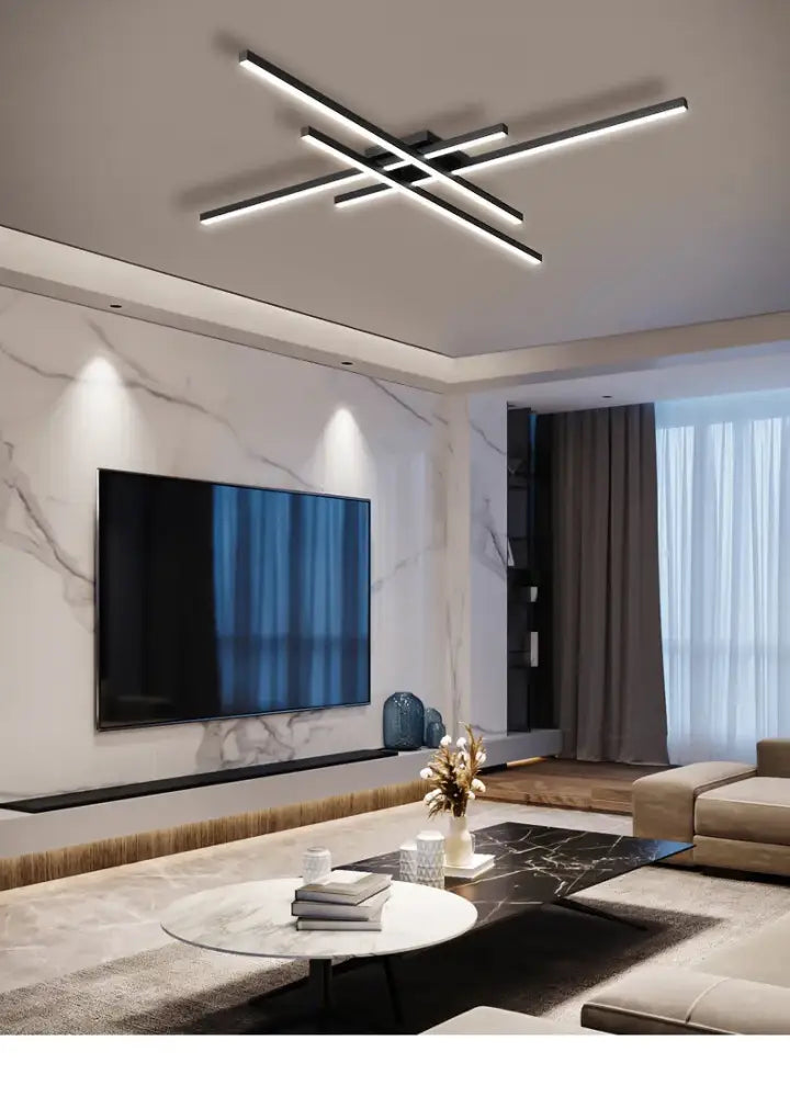 Black Square LED Chandelier