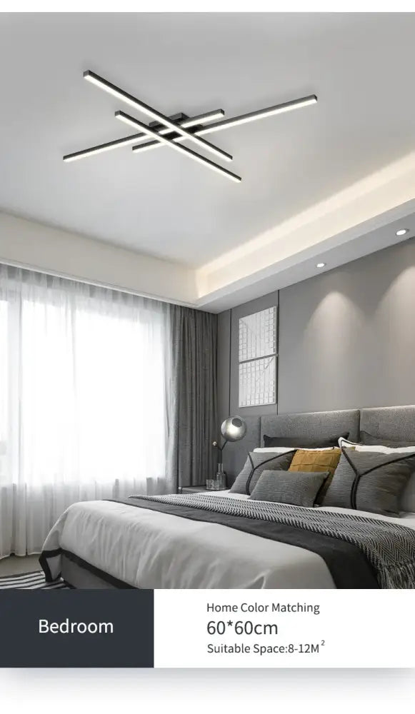 Black Square LED Chandelier