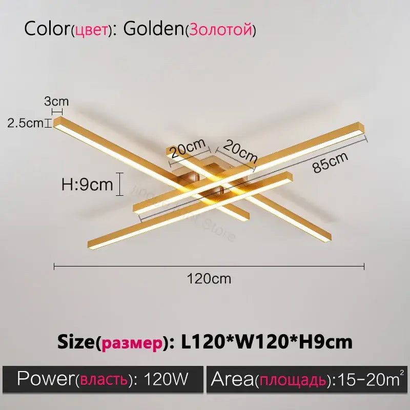 Black Square LED Chandelier