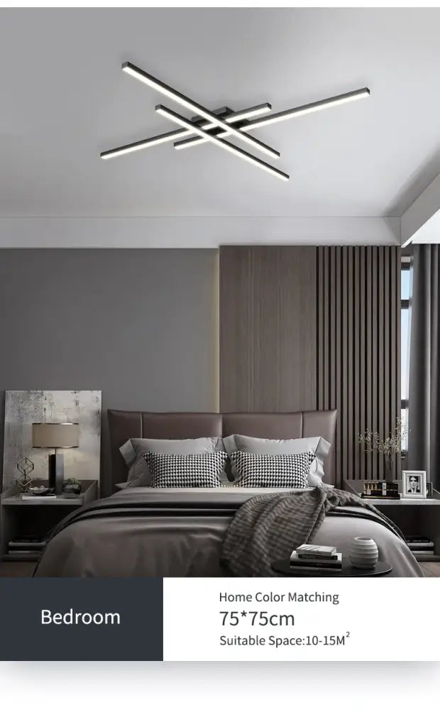 Black Square LED Chandelier