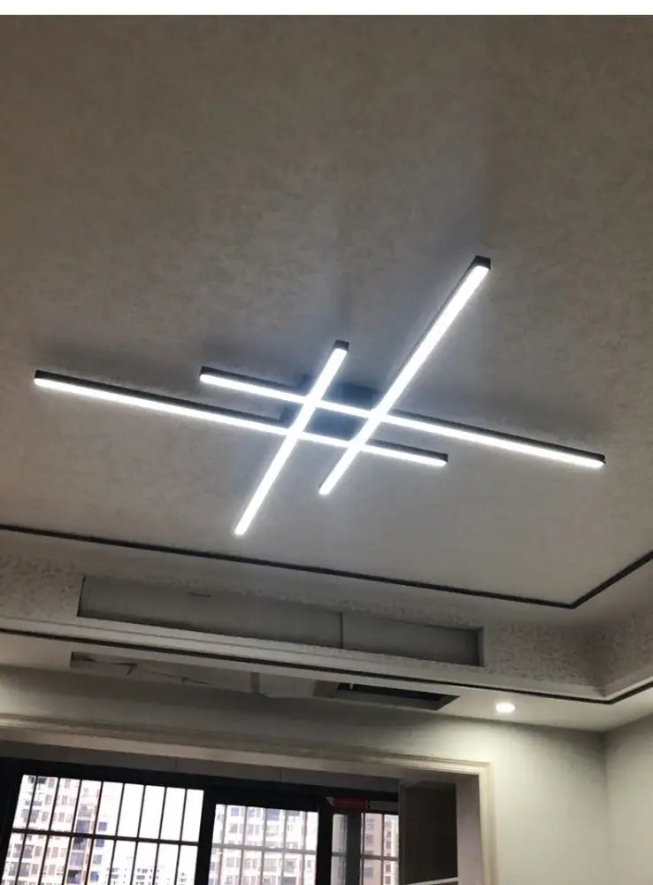 Black Square LED Chandelier