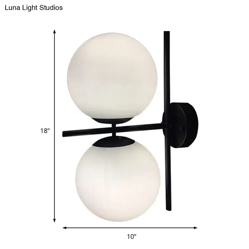 Black Spherical Wall Light