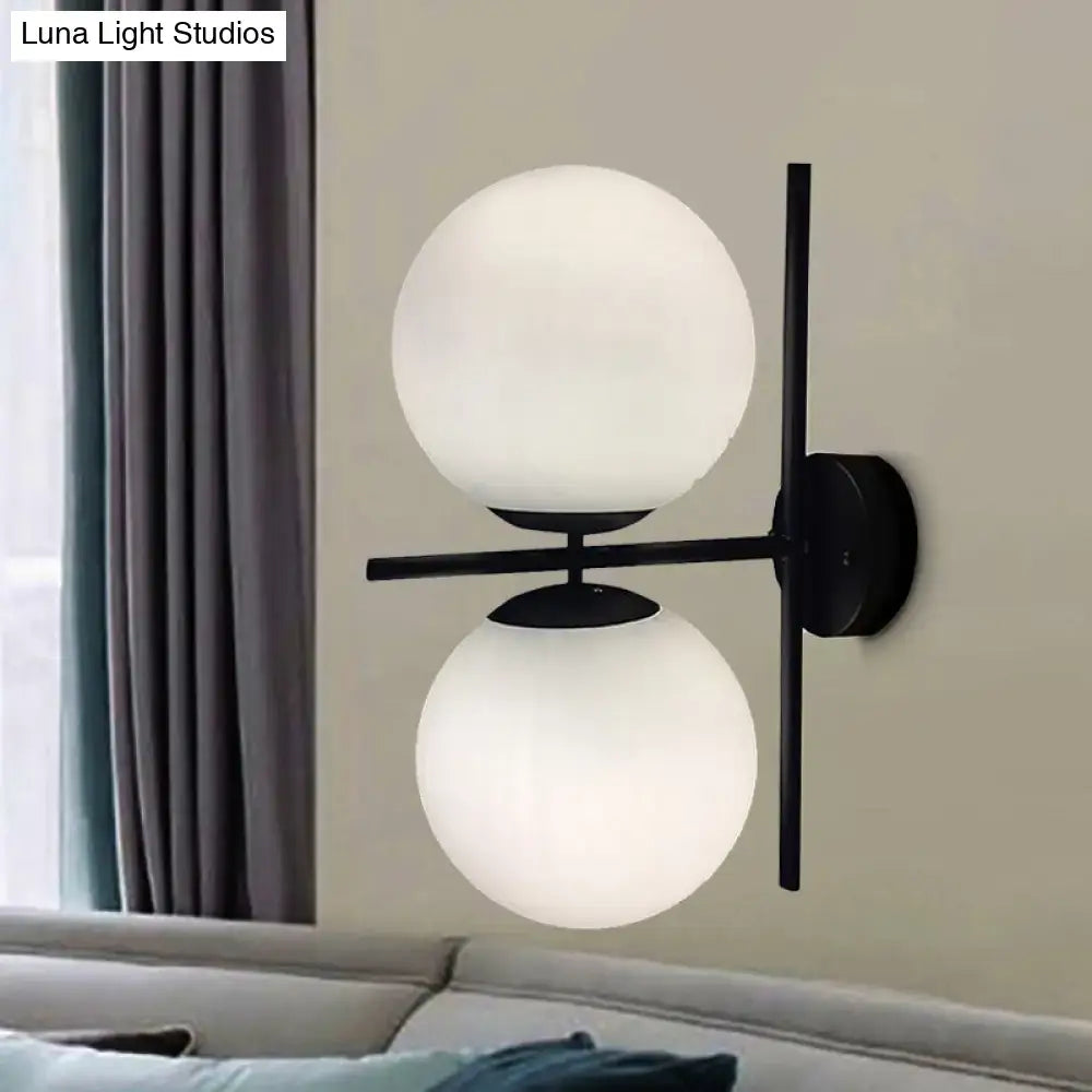 Black Spherical Wall Light