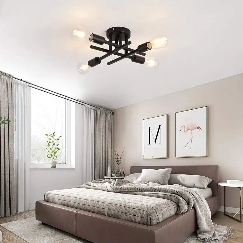 Black Flush Mount Chandelier