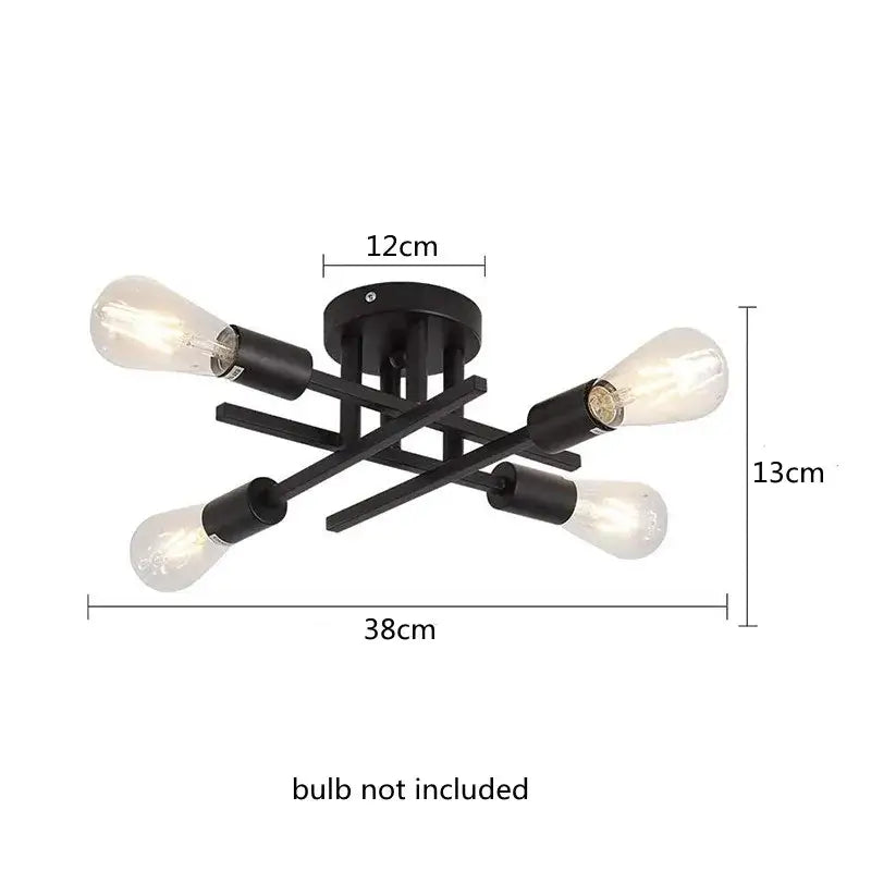 Black Flush Mount Chandelier