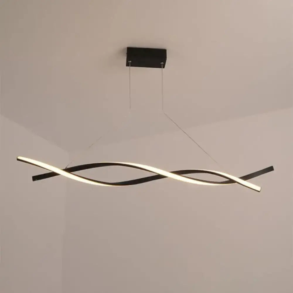 Black Twist LED Chandelier