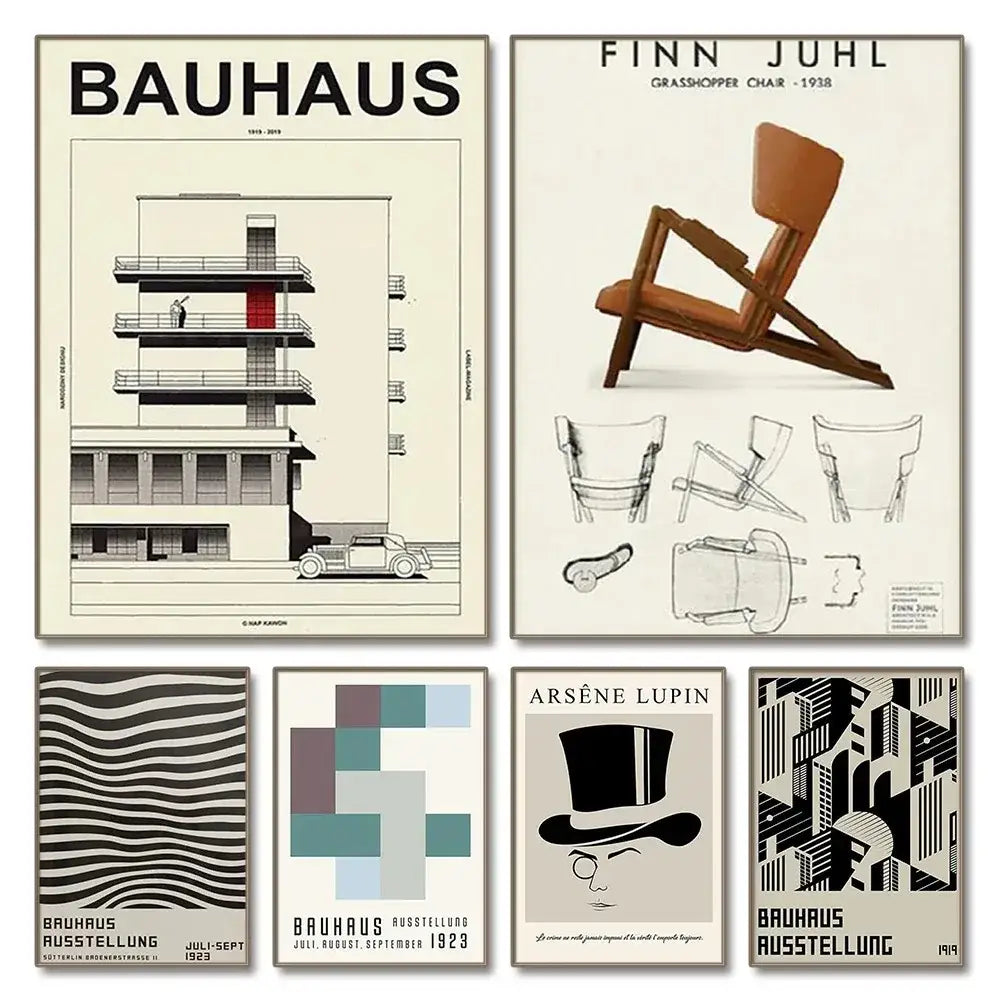 Geometric Bauhaus Wall Poster