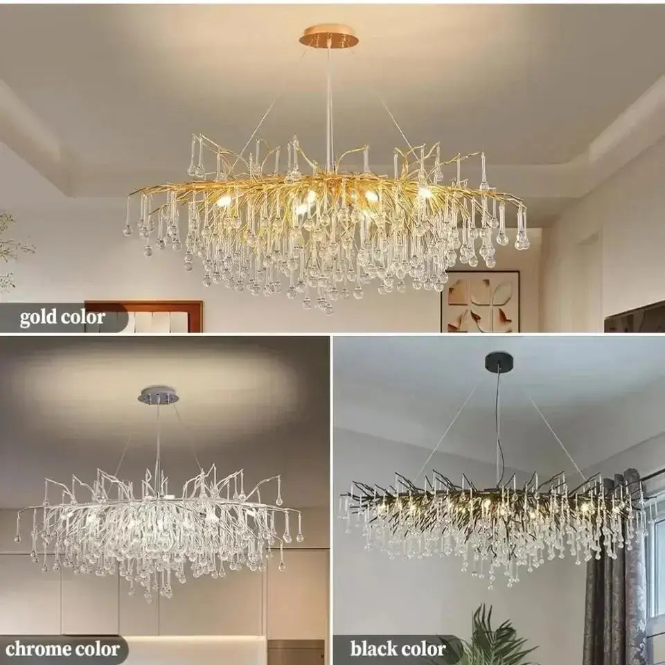 Chrome Crystal Pendant Light