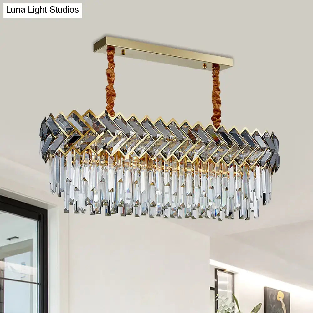 Black Gold Ellipse Pendant Light