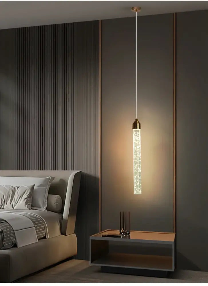 Gold Crystal Pendant Light 35cm Round