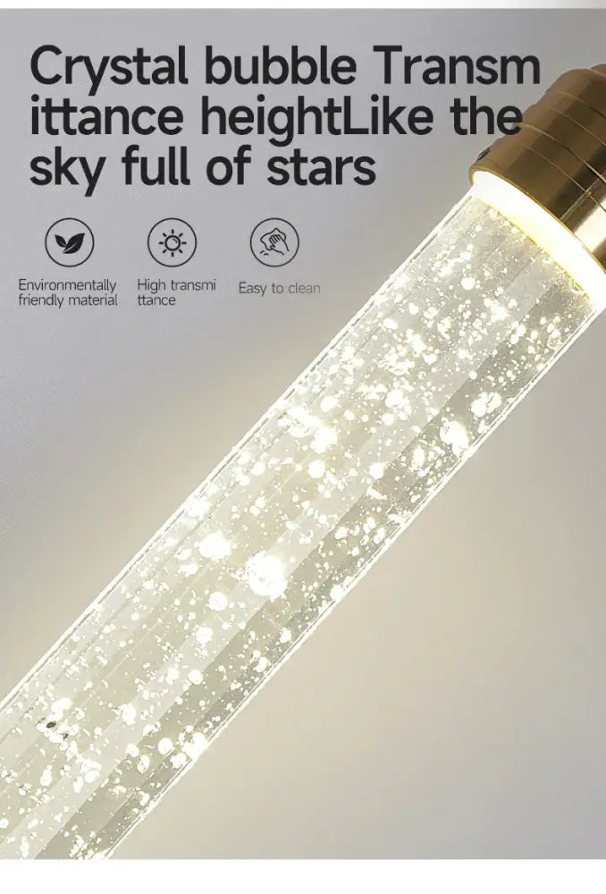 Gold Crystal Pendant Light 35cm Round