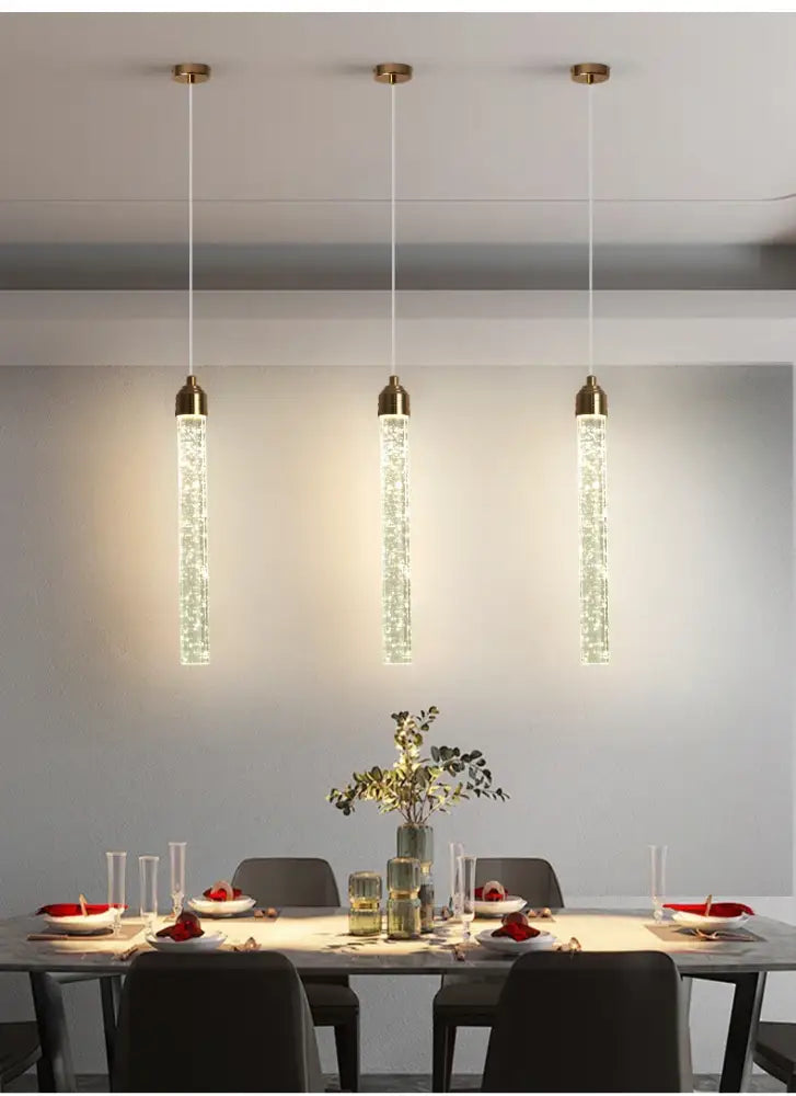Gold Crystal Pendant Light 35cm Round
