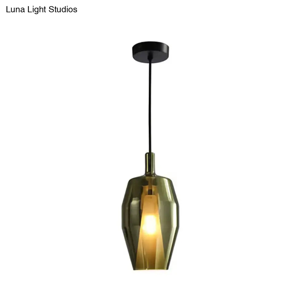 Amber Geometric Pendant Light