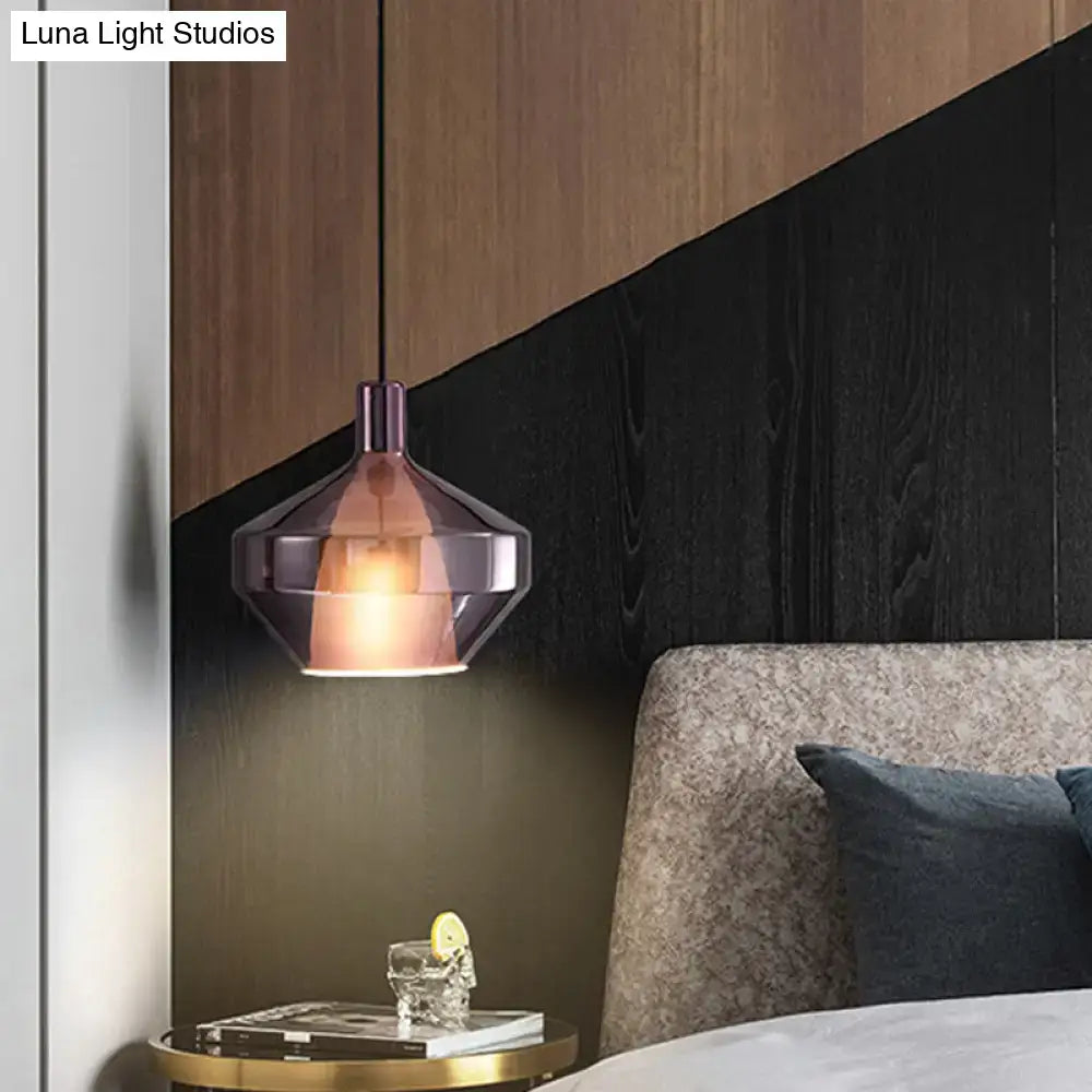 Amber Geometric Pendant Light
