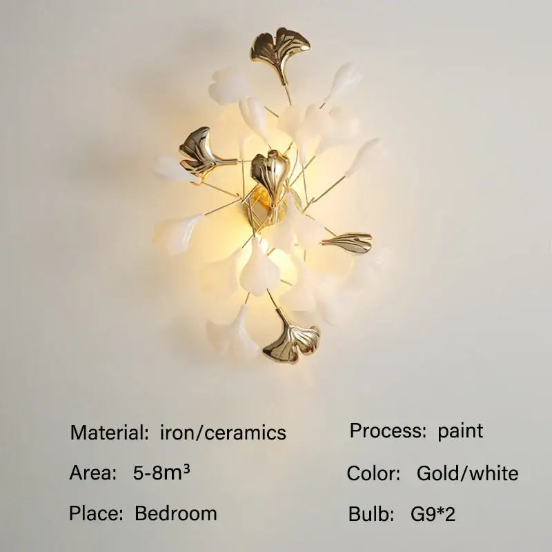 Gold Ginkgo LED Chandelier