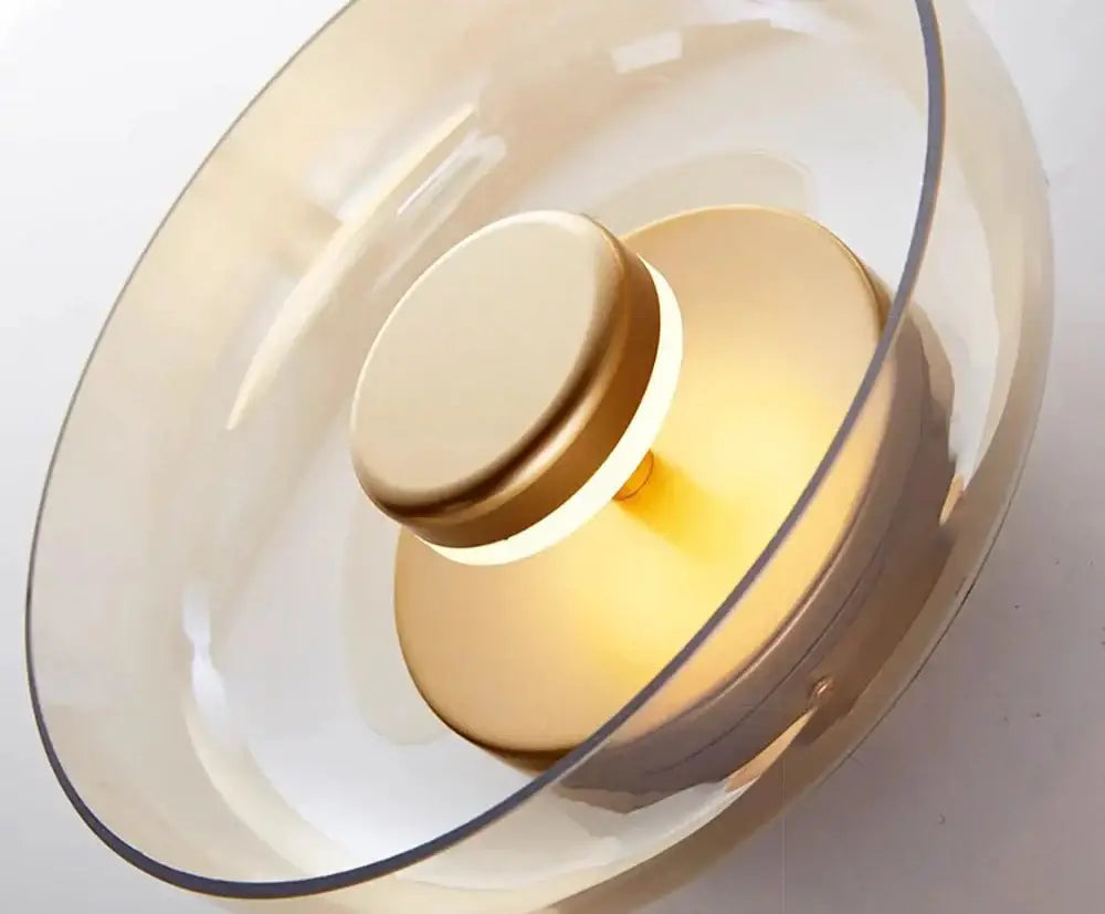 Gold Frosted Glass Sconce Set
