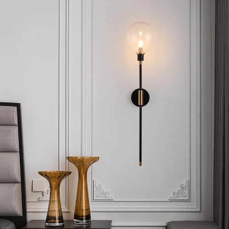 Amber Glass Wall Sconce