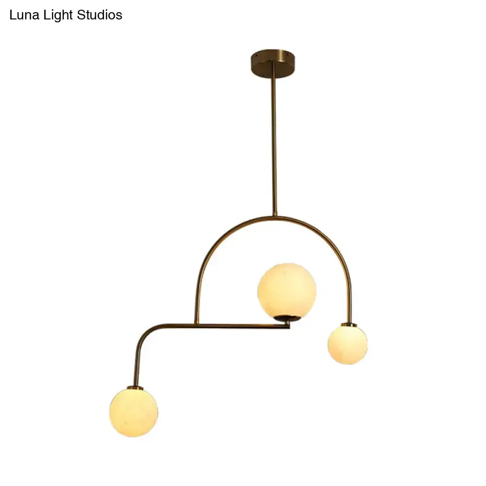 Gold Frosted Glass Pendant