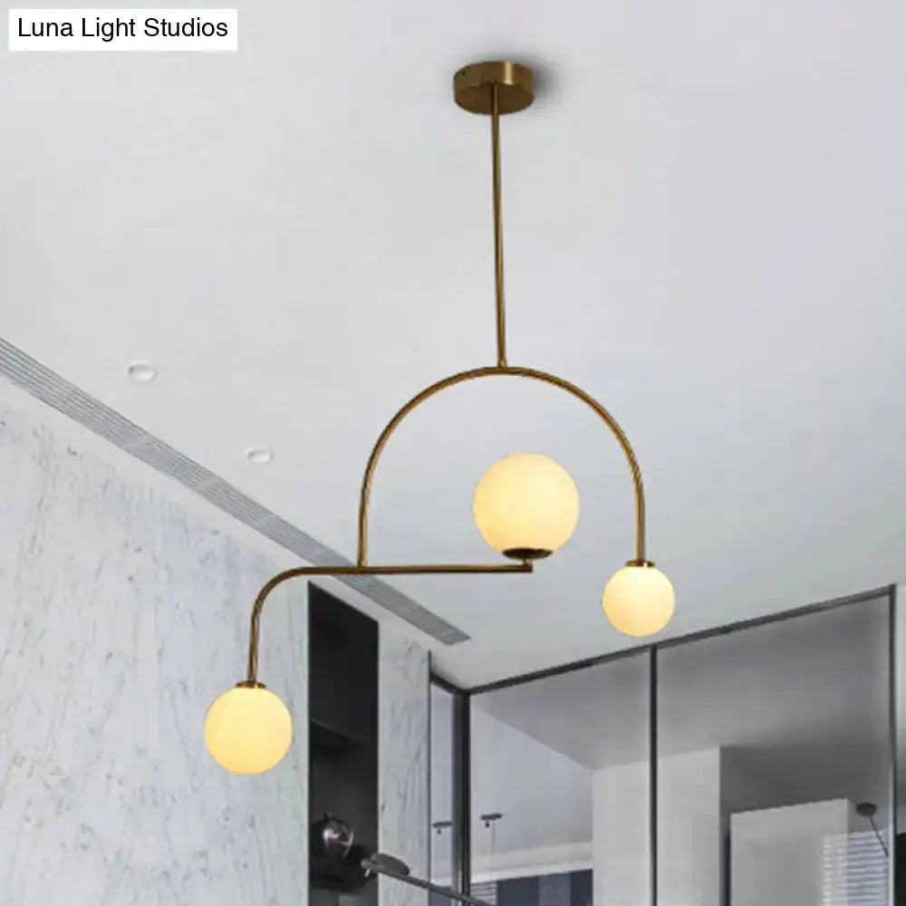Gold Frosted Glass Pendant