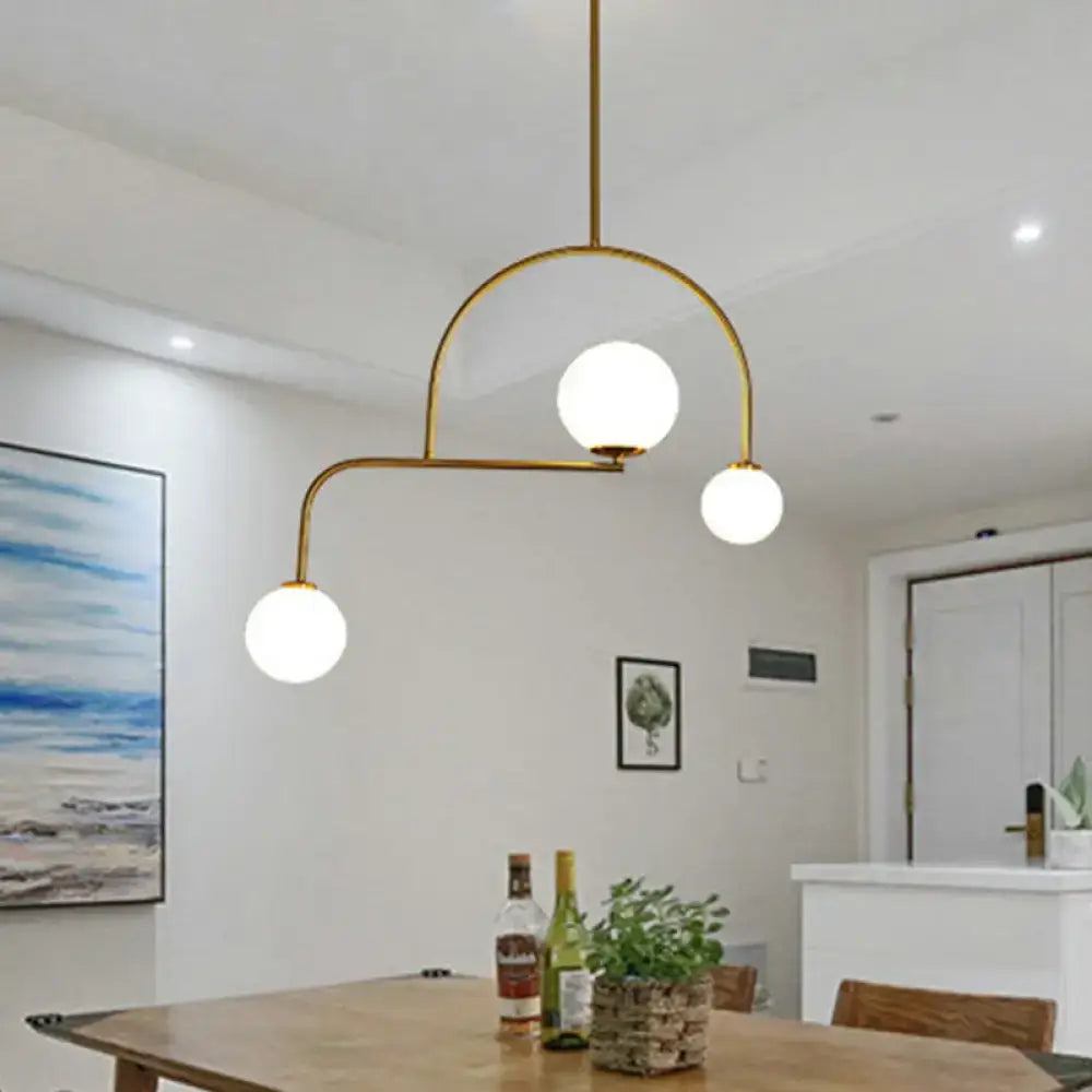 Gold Frosted Glass Pendant