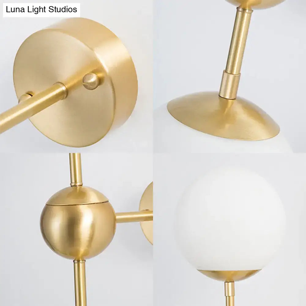 Brass Globe Bathroom Sconce