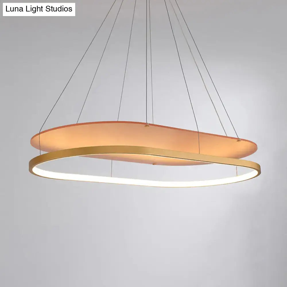 Black Gold Acrylic LED Pendant Chandelier