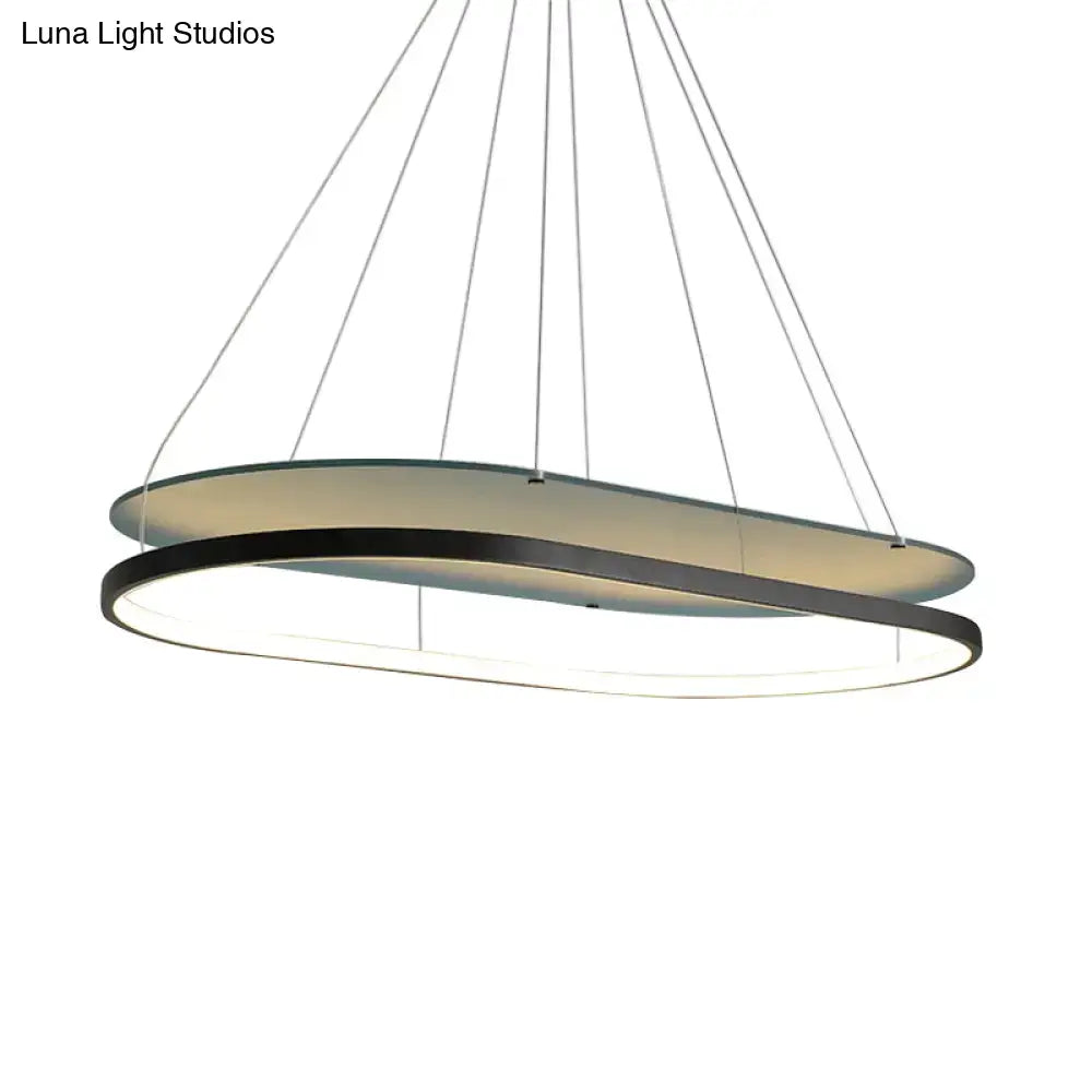 Black Gold Acrylic LED Pendant Chandelier