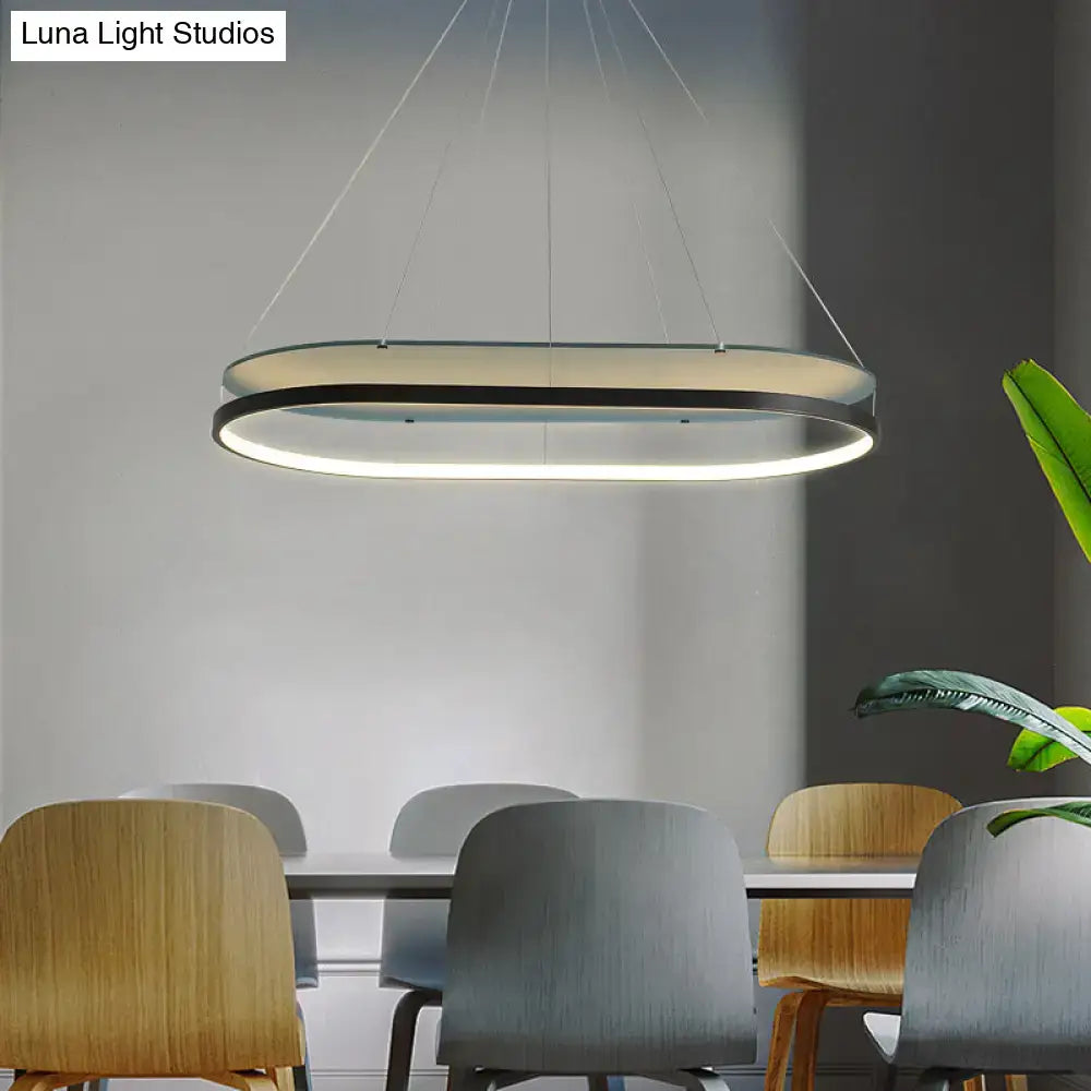 Black Gold Acrylic LED Pendant Chandelier