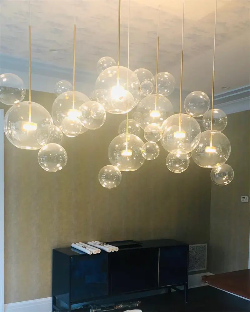 Geometric Globe Bubble Chandelier