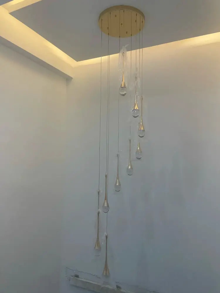 Gold Crystal LED Chandelier