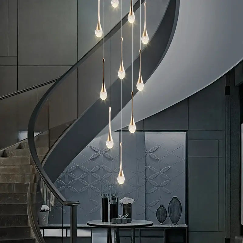 Gold Crystal LED Chandelier