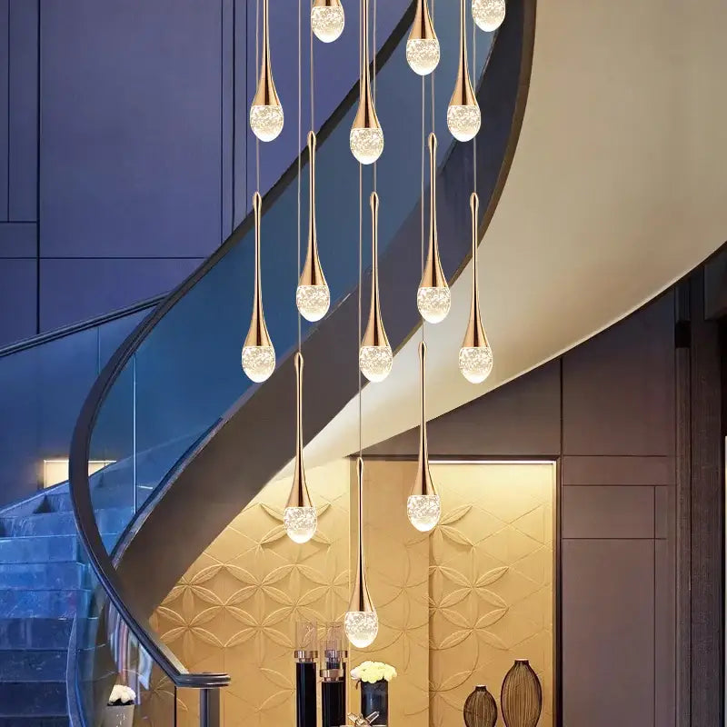 Gold Crystal LED Chandelier