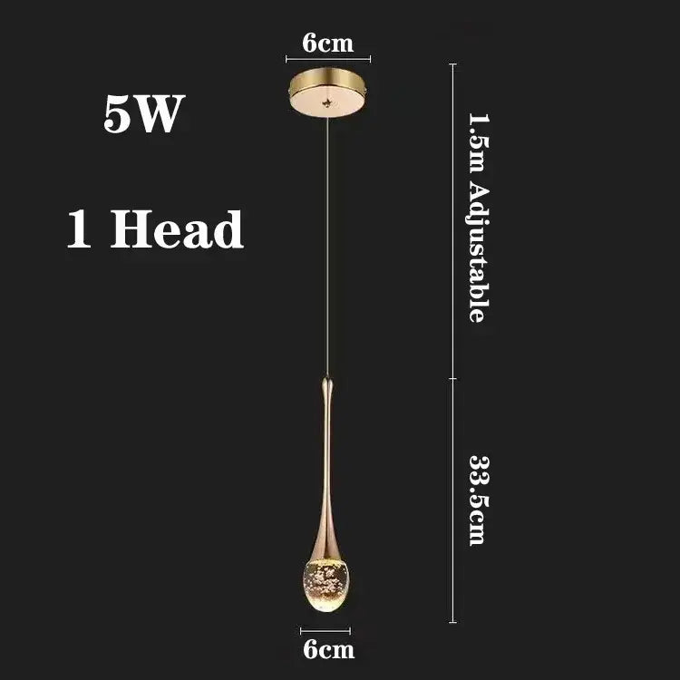 Gold Crystal LED Chandelier