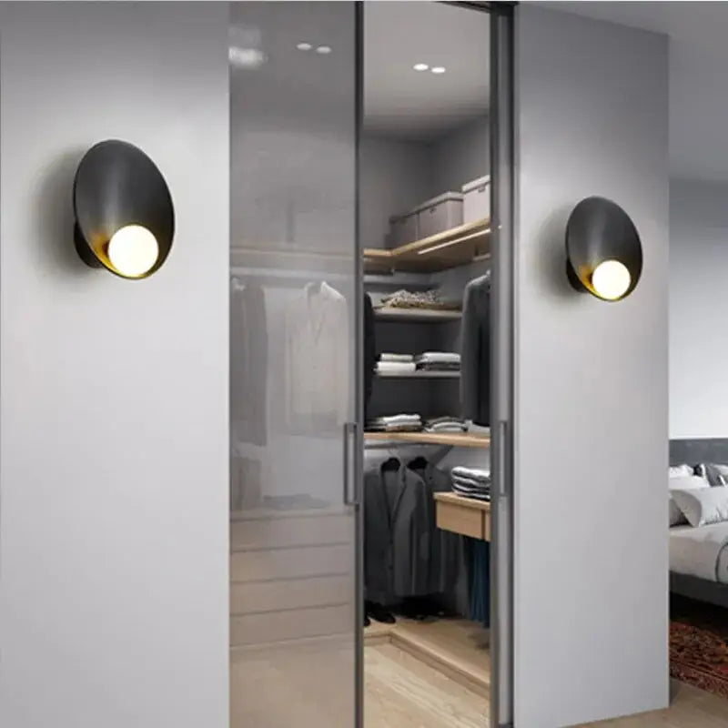White Black LED Wall Sconce