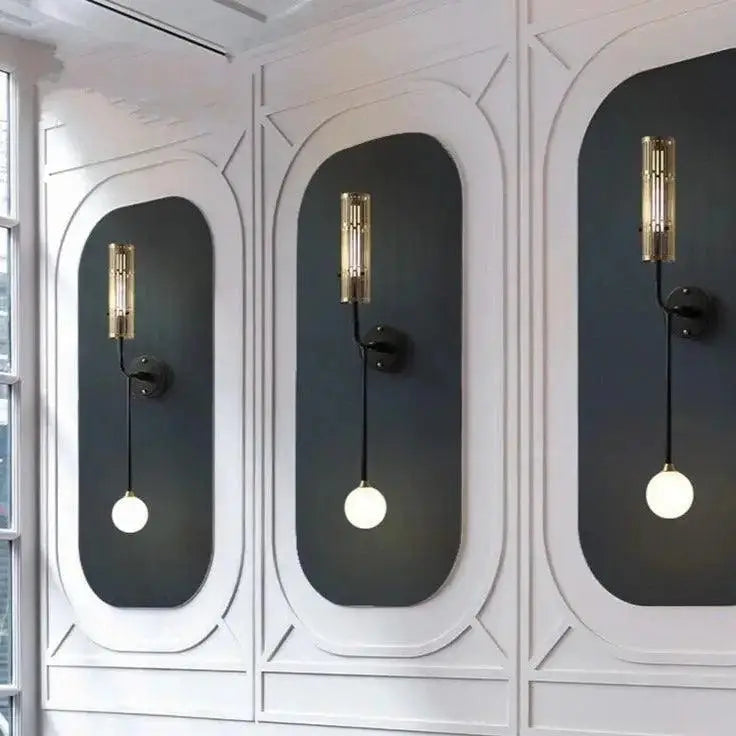Gold Slatted LED Sconce