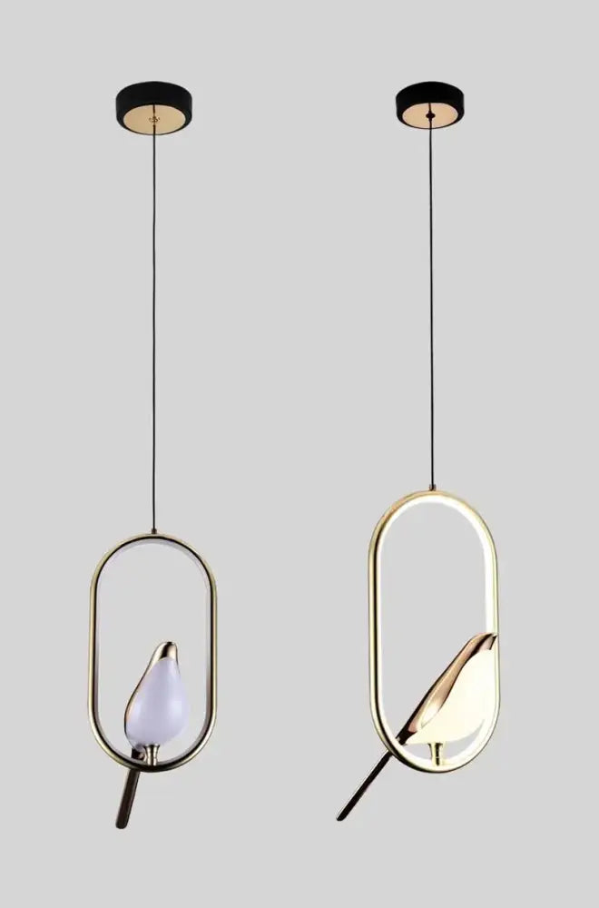 Gold Magpie Frame Pendant