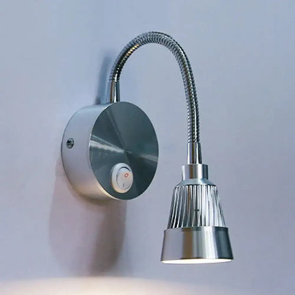 Chrome Gooseneck Adjustable Reading Light