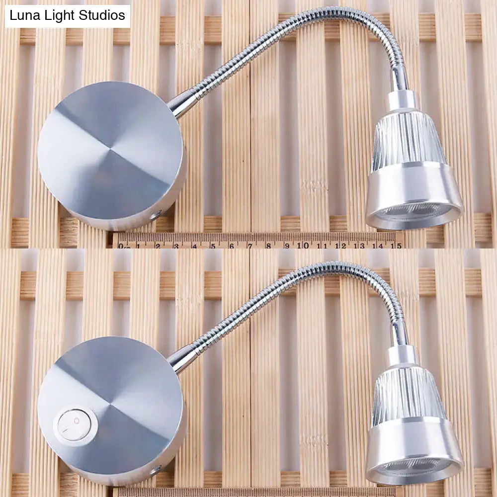 Chrome Gooseneck Adjustable Reading Light