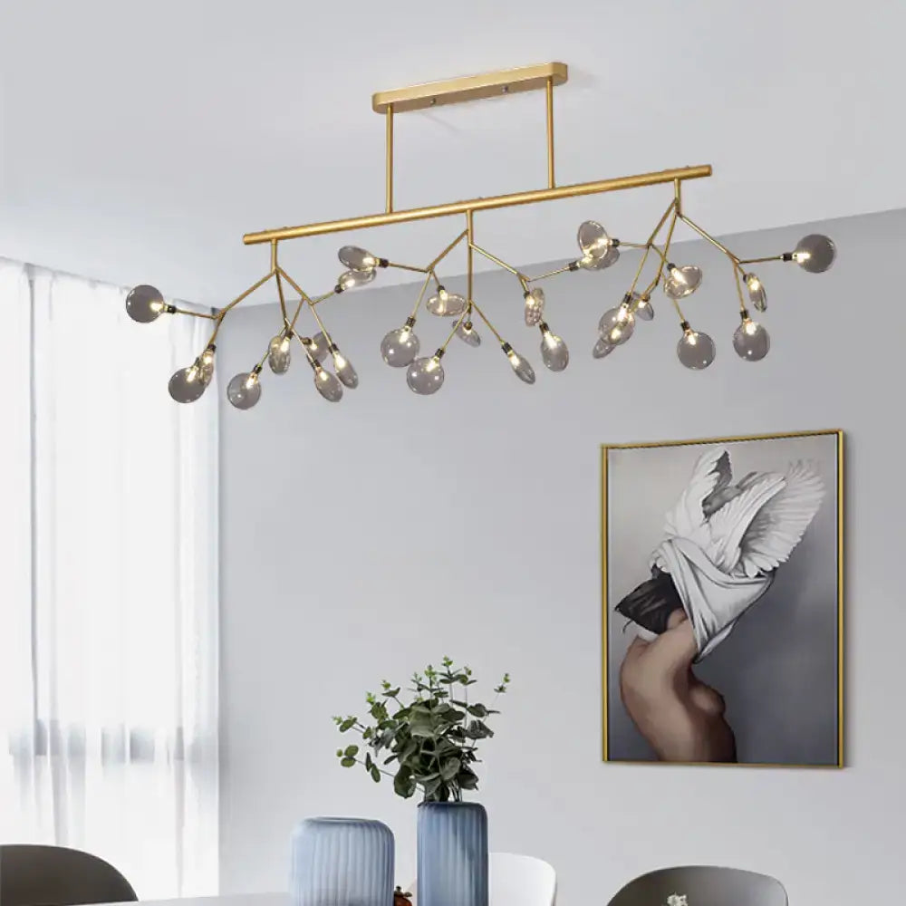 Gold Branching Linear Island Light