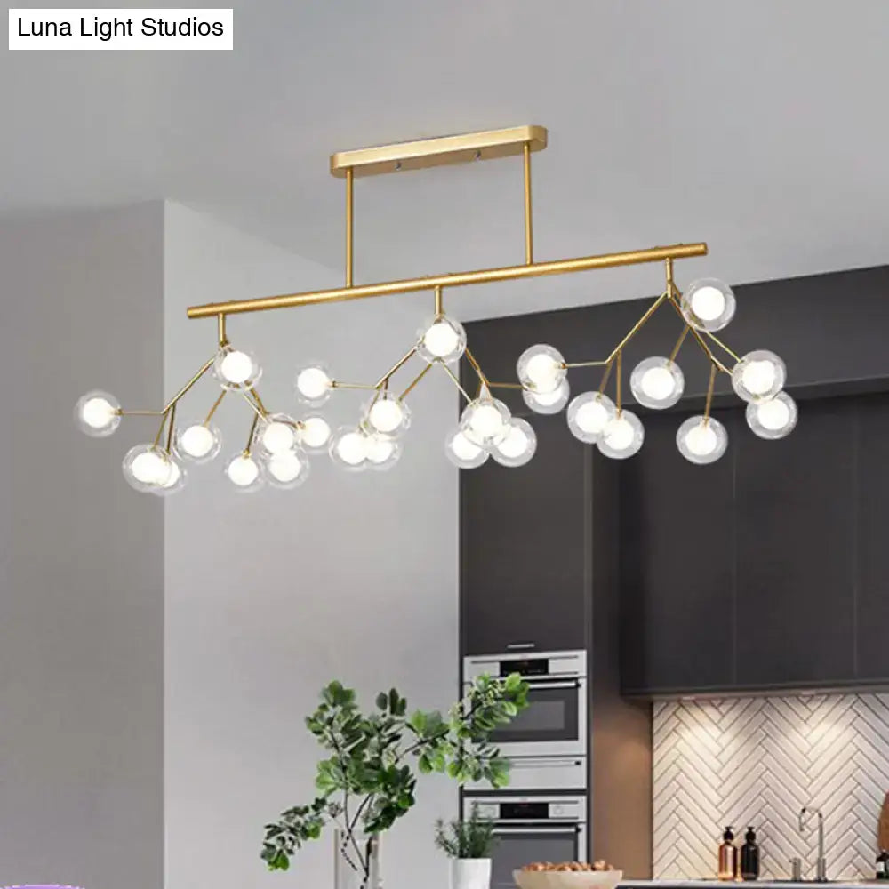 Gold Branching Linear Island Light