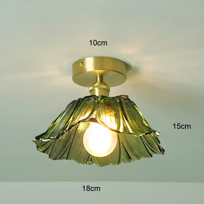Green Leaf Ceiling Light