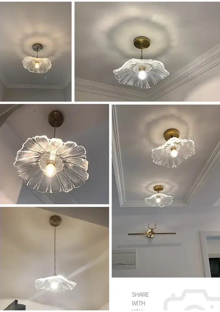Green Leaf Ceiling Light