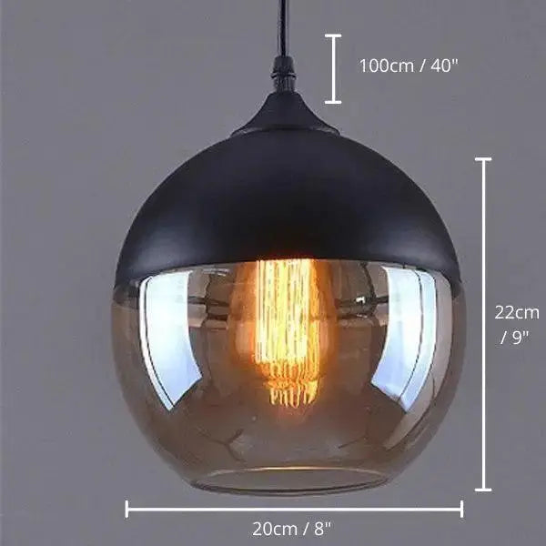 Black Glass Pendant Light