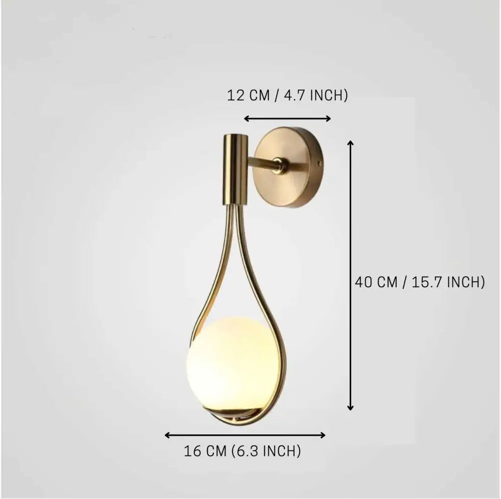 Black Teardrop Wall Sconce