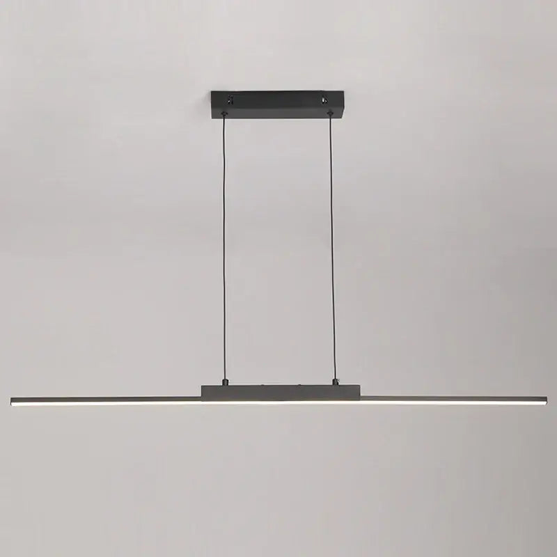 Black Linear Pendant Light 100cm for Dining