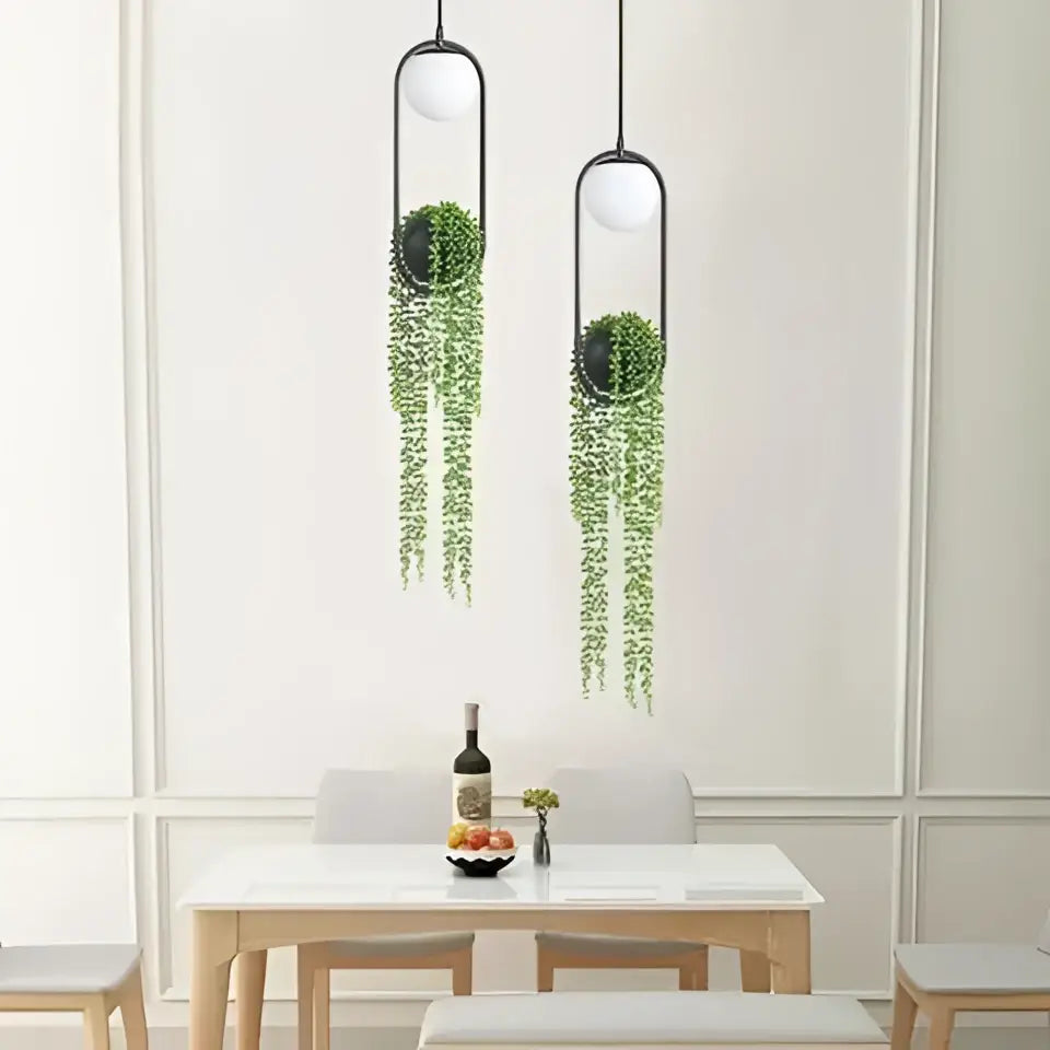 Black Planter Pendant Light
